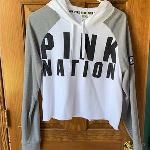 Pink Crop Hoodie